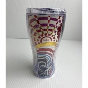 Coca Cola Tervis Tumbler Insulated Travel Cup Lid 24 oz Celebration Design